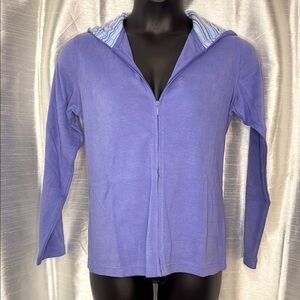 Sport Savvy NWT QVC Style Women’s Small Full Zip Purple Long Sleeve Hoodie Top